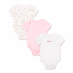 Little Me Baby-Girls Newborn Rose 3 Pack Bodysuit  Pink Floral  6 Mont