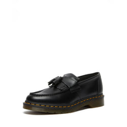 Dr. Martens Unisex Adrian Loafer Shoes - Leather Upper - Kiltie Fringe Detail - Cushioned Footbed & Sole Black Smooth UK 6 (US Men's 7  US Women's 8)