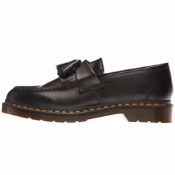 Dr. Martens Unisex Adrian Loafer Shoes - Leather Upper - Kiltie Fringe Detail - Cushioned Footbed & Sole Black Smooth UK 6 (US Men's 7  US Women's 8)