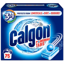 Calgon 3-in-1 Washing Machine Water Softener Tablets, 75 Tabs