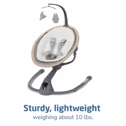 Maxi-Cosi Cassia Baby Swings for Infants: Smart Portable Baby Swing with Music  Lightweight & Foldable Baby Swing  360 Rotation Infant Swing  Classic