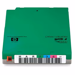 HPE LTO-4 Ultrium 1.6TB RFID RW, Blank data tape, LTO, 1.6 TB, 1000000 pass(es), Green, 1.26 cm