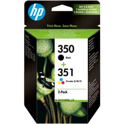 HP 350 Black/351 Tri-color 2-pack Original Ink Cartridges