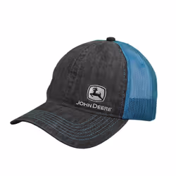 John Deere Tractors Women's Denim and Turquoise Embroidered Logo Baseball Cap