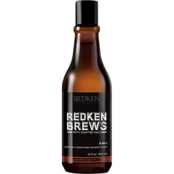 Redken Brews 3-IN-1 Shampoo For Men  Shampoo  Conditioner And Body Wash  Mens Shampoo 10.1 fl. oz