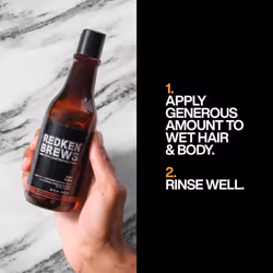 Redken Brews 3-IN-1 Shampoo For Men  Shampoo  Conditioner And Body Wash  Mens Shampoo 10.1 fl. oz