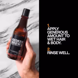 Redken Brews 3-In-1 Men's Shampoo, Conditioner, and Body Wash | Multi-