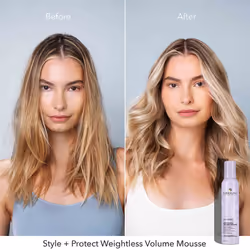 Pureology Style + Protect Weightless Volume Mousse | For Fine  Color-Treated Hair | Lightweight  Volumizing Mousse | Sulfate-Free | Vegan | Updated Pa