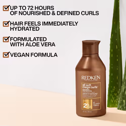 REDKEN All Soft Mega Curls Shampoo | Sulfate Free| For Curly & Coily Hair | Nourishes & Softens Severely Extremely Dry Hair | With Aloe Vera