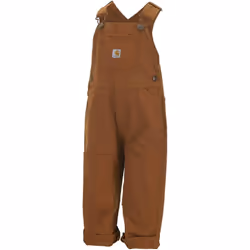 Carhartt Kid's CM8609 Washed Duck Bib Overall - Boys - 18 Months - Carhartt Brown