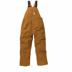 carhartt boys Bib (Lined and Unlined) Overalls, carhartt Brown canvas, 1 6 US