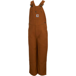 Carhartt boys Bib (Lined and Unlined) Overalls  Carhartt Brown Canvas  7 US