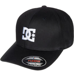 DC Shoes Mens Cap Star X-Fit Flexifit Curved Visor Baseball Cap Hat - L/XL, Black