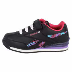 Girls Reebok Trainers Illumilace II - Black/Red/Silver/Grey Synthetic - UK Size 1.5 - EU Size 17 - US Size 2