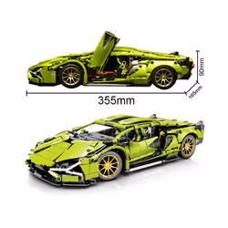 Technical Bugatti Building Blocks Lamborghini Hypercar Racing Car Model - Lamborghini