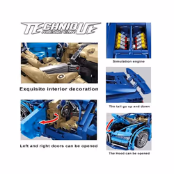 Technical Bugatti Building Blocks Lamborghini Hypercar Racing Car Model - Lamborghini