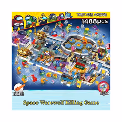 Space Werewolf Killing Building Blocks Sets Ghost Dinting Game Among Us - 1488pcs