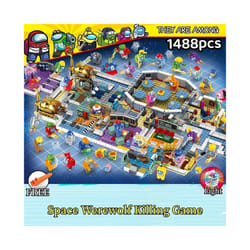Space Werewolf Killing Building Blocks Sets Ghost Dinting Game Among Us - 1488pcs