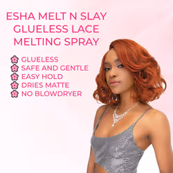 Esha Melt N Slay Glueless Lace Spray  Melting and Holding for Wigs  Lace Bond Adhesive Spray for Closure Wigs  Extensions  Strong  Natural Forming Hol