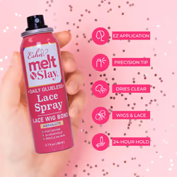 Esha Melt N Slay Glueless Lace Spray  Melting and Holding for Wigs  Lace Bond Adhesive Spray for Closure Wigs  Extensions  Strong  Natural Forming Hol