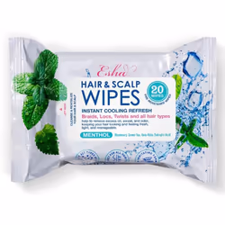 ESHA Hair & Scalp Wipes: Instant Cooling Refresh for Braids Locs Twists & All Hair Types - Stay Cool Stylish and Confiden ...