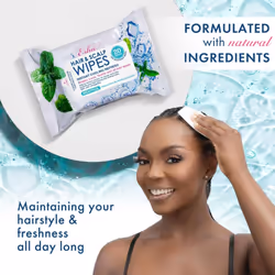 ESHA Hair & Scalp Wipes: Instant Cooling Refresh for Braids  Locs  Twists & All Hair Types - Stay Cool  Stylish  and Confident