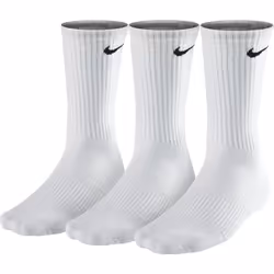 NIKE Unisex Performance Cushion Crew Training Socks (3 Pairs) White X-Large