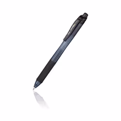 Pentel Energel X, Retractable gel pen, Black, Black, Translucent, Plastic, Rubber, Rubber, Ambidextrous