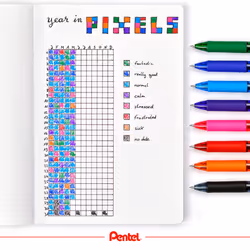 Pentel EnerGel-X Retractable Liquid Gel Pen (0.7mm) Metal Tip  Orange Ink  Box of 12 (BL107-F)