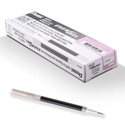 Pentel Refill Ink For EnerGel and Lancelot Gel Pen  (0.7mm) Metal Tip  Pink Ink  Pack of 12 (LR7-P)