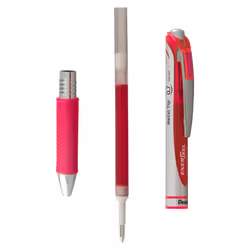 Pentel Refill Ink For EnerGel and Lancelot Gel Pen  (0.7mm) Metal Tip  Pink Ink  Pack of 12 (LR7-P)