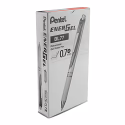 Pentel EnerGel RTX Pearl Retractable Liquid Gel Pen Metal Tip 12 Pack