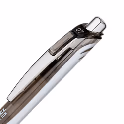 Pentel EnerGel Pearl Deluxe RTX Retractable Liquid Gel Pen  (0.7mm)  Accent  Black Ink  Box of 12 (BL77PW-A)