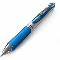 Pentel EnerGel XM BL77 Retractable Liquid Gel Ink Pen - 0.7mm Nib - Sky Blue - Pack of 12