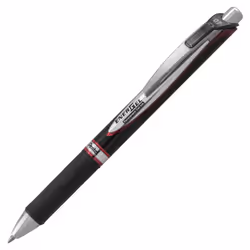 Pentel EnerGel PRO Permanent Gel Pen  0.7 mm Medium Line  Red Ink  Pack of 12