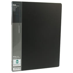 Pentel Recycology A4 Display Book 20 Pocket with Front Pocket Black -