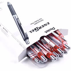 Pentel BL77-P3X EnerGel Retractable Gel Rollerball Pen - 0.7mm Ball Diameter = 0.35mm Line Width - Refillable - Pack of 12 - Coral