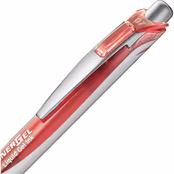 Pentel BL77-P3X EnerGel Retractable Gel Rollerball Pen - 0.7mm Ball Diameter = 0.35mm Line Width - Refillable - Pack of 12 - Coral