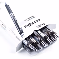 Pentel BL77-SPX EnerGel Retractable Gel Rollerball Pen 0.7mm Ball Diameter = 0.35mm Line Width Refillable Pack of 12 Sepia