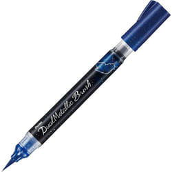Pentel Arts - Dual Metallic Brush Pen - Single Blister - Blue / Metallic Green