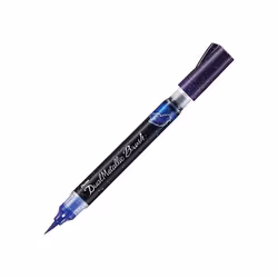Pentel Arts - Dual Metallic Brush Pen - Single Blister - Violet / Metallic Blue