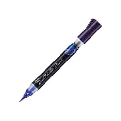 Pentel Arts - Dual Metallic Brush Pen - Single Blister - Violet / Metallic Blue