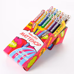 Pentel Mattehop Gel Pens  Original + Cheerful Colors Box Set  (1.0mm)  Bold Line  14 Assorted Colors (K110-V14ST)