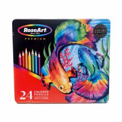 RoseArt Premium 24ct Colored Pencils - Art Supplies for Drawing Sketching Adult Colors Soft Core Color Pencils - 24 Pack ...