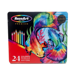 RoseArt Premium 24ct Colored Pencils - Art Supplies for Drawing  Sketching  Adult Colors  Soft Core Color Pencils - 24 Pack  multi