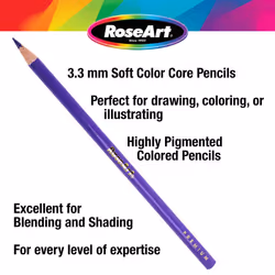 RoseArt Premium 72ct Colored Pencils - Art Supplies for Drawing  Sketching  Adult Colors  Soft Core Color Pencils 72 Pack  multi