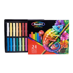 RoseArt Premium 24ct Long Soft Pastel Stick Set for Professionals - Pigment Rich  Full Size Pastel Sticks Vivid Colors