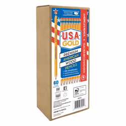 Cra-Z-Art U.S.A. Gold Pre-sharpened American Wood Cased #2 HB Yellow Pencils 60 Pack