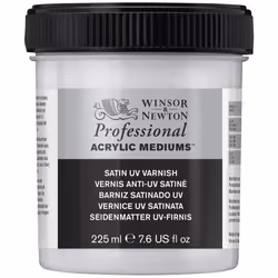 Winsor Newton Professional Acrylic Medium Satin UV Varnish 225ml 76oz