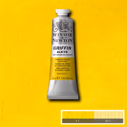 Winsor & Newton Griffin 37ml Alkyd Fast Drying Oil Colour Tube - Cadmium Yellow Light Hue